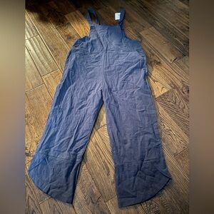 NWT APAFES Blue Overalls Cotton/Linen Size Medium